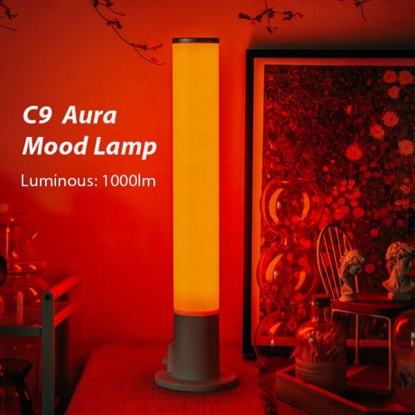 Dimmable Mood Table Lamp with RGB +W 2700K Color Changing Night Light and Remote Control
