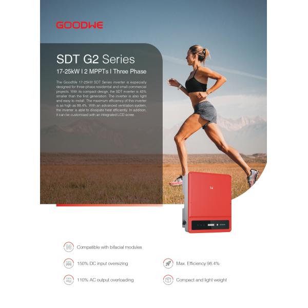 SDT G2 GW20KT-DT Goodwe On Grid Inverter 20 кВт Трехфазный солнечный инвертор коммерческий и промышленный солнечный инвертор