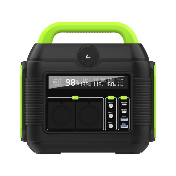 Emergency Energy Storage 600W AC Output Portable Power Station with 576wh Capacity