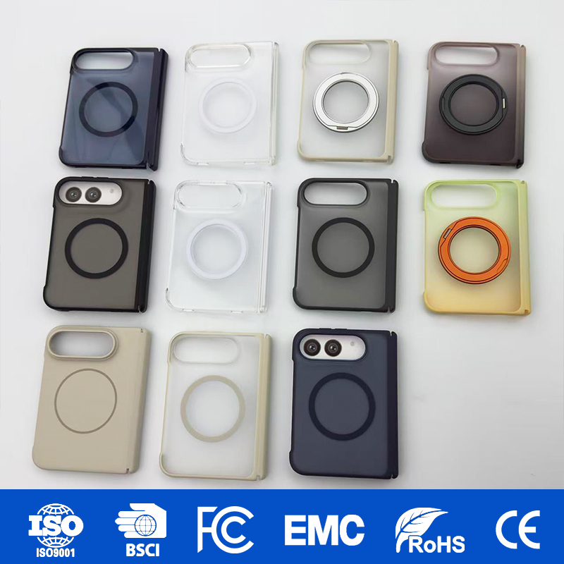Laudtec Magnetic Phone Case with Rotating Ring Stand, Ultra-Slim Smudge-Resistant, ISO-Certified for iPhone 18 Fold