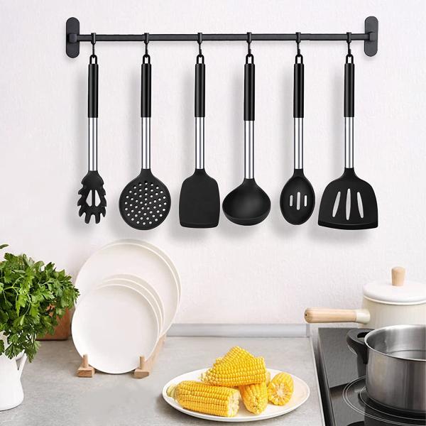Stocked Silicone Non-stick Spoon for Frying Fish Leak Spatula Household Cookware Set