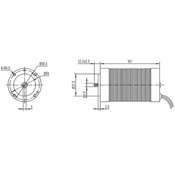 Medical Equipment Brushless DC Motor 57mm BLDC Lawn Mower Motor