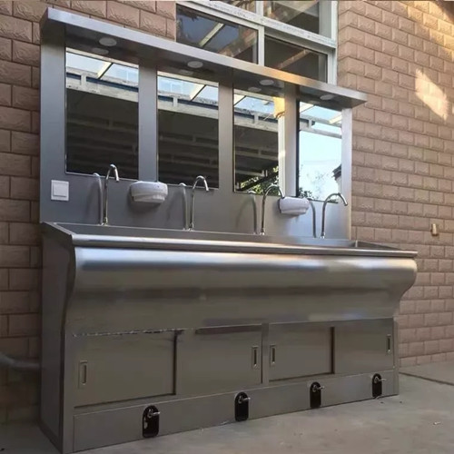 Раковина для мытья рук из нержавеющей стали с оборудованием для чистой комнаты доказательства ржавчины управляемая коленом