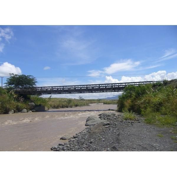 Single Lane 30ft-200ft Bailey Bridge Steel Bridge Components