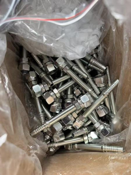 Customized Thread Adapter / Hydraulic Hose Fittings Hydraulic Hose Ferrule Fittings Equal Shape 1/4''  Straight 45° 90° Different Size
