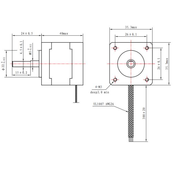 14 7.5V гибридных Stepper цвет мотора 0.5A 230mN.M черный для принтера 3D
