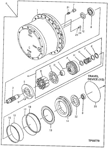 Deere 160LC Final Drive Excavator Part AT183684 AT218124 4359799 4359799EX Hydraulic Travel Motor Reducer