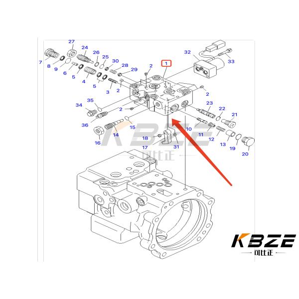 KOMATSU PC78 PC78US-6 EXCAVATOR 708-3T-03214 7083T03214 HYDRAULIC MAIN PUMP REGULATOR