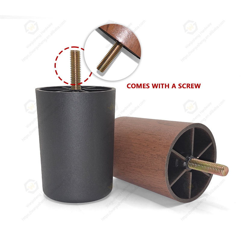 Round Plastic Feet with Screws Sofa Feet Accessories Furniture Feet