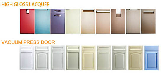 Brown Solid Color Modern Kitchen Cabinet Doors With PVC Film Laminating