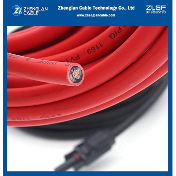 AC1KV DC 1500V Solar Cable 6 Mm2 10mm2 H1Z2Z2-K Tinned Copper Flexible Photovoltaic Solar Cable Single Row Twin Core