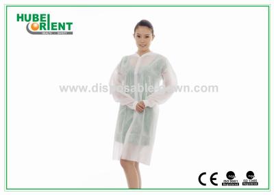 Vestuário de proteção descartável unisex de pouco peso do laboratório do revestimento do laboratório com fechamento do fecho de correr para o laboratório