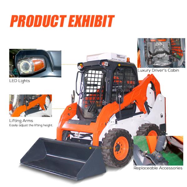 Hot Sale Cheap Price Skid Steer Track Loader Mini Skid Steer Stump Grinder For Sale