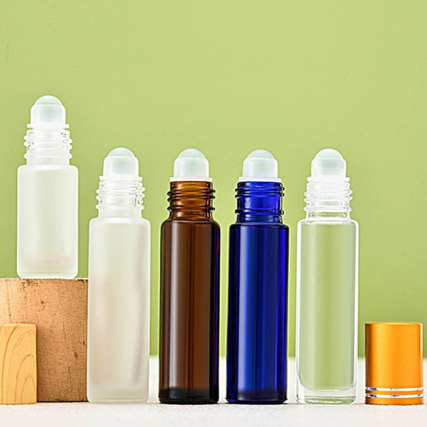Roll On Ball Closure Clear Glass Beauty Bottle Offering Essential Oil Compatibility And Dispensing Suitable For Cosmetic Packaging