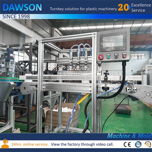 High Productivity HDPE Wide Mouth Straight-Sided Canister Making Machine with 5 Die Heads