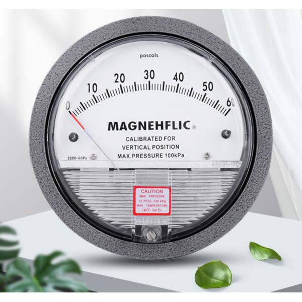 Calibre de pressão MC2000 diferencial elástico 120mm de aço inoxidável 0-60pa