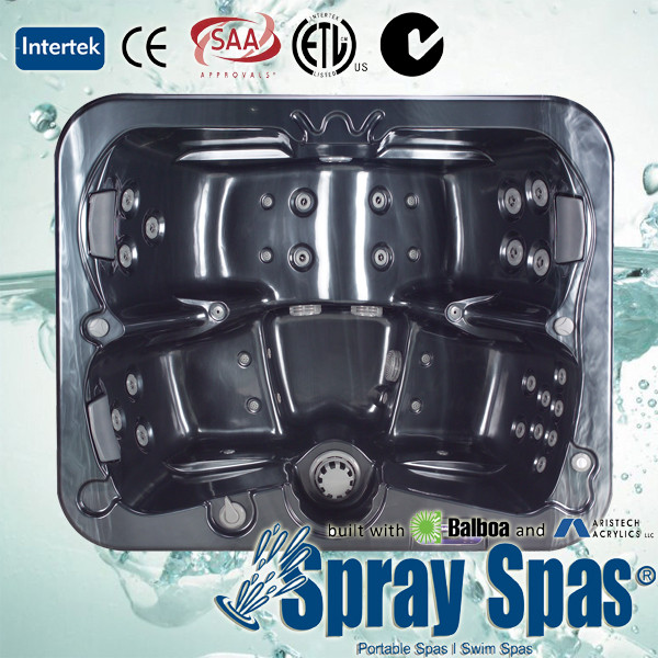 Square Single Reversible Lounger Outdoor Spa Massage Bathtub, 2000 * 1640 * 800mm