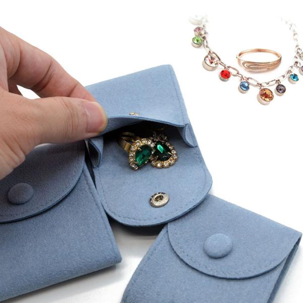 Custom Bracelet Packaging Jewelry Pouch Gift Envelope Microfiber Bag Customized Logo
