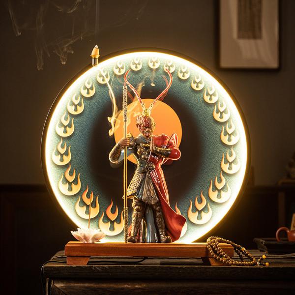 2024 Sun Wukong LED Light Incense Holder Contemporary Design for Home Decor and Gifts