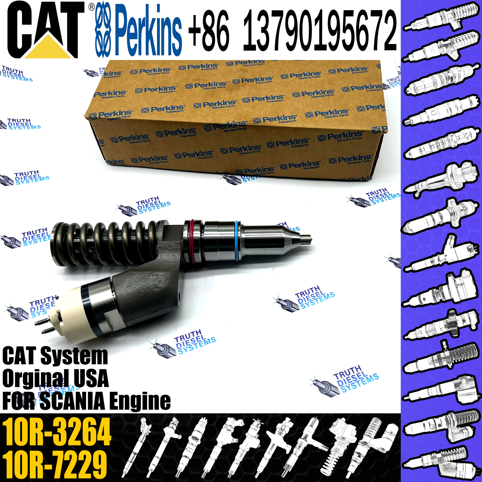 CAT Дизельный топливный инжектор 2530615 253-0615 10R3264