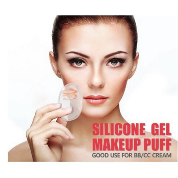 Customized Soft Silicone Beauty Blender Sponge , Clear Silicone Makeup Sponge