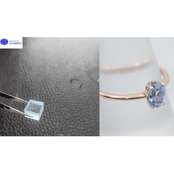 Synthetic Sapphire Al2O3 Blue Raw Gemstone Jewelry Industry High Hardness Exquisite Craftsmanship