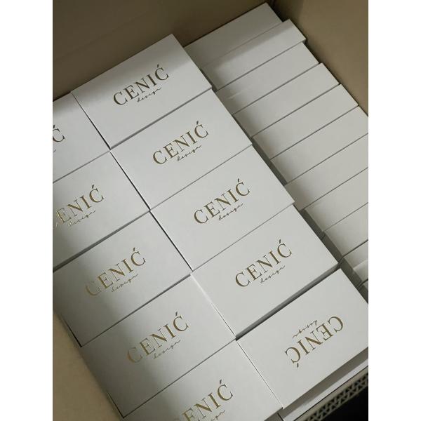 Customized White Paper Magnet Necklace Box