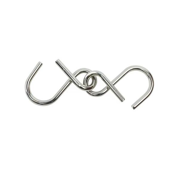 Оптовая продажа Rings Puzzle Solution Металлическая пружина Brain Teasers Link Unlock Wire Forming