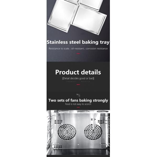 Stainless Steel Digital Glass Countertop Convection Oven for Bakery Bread Production