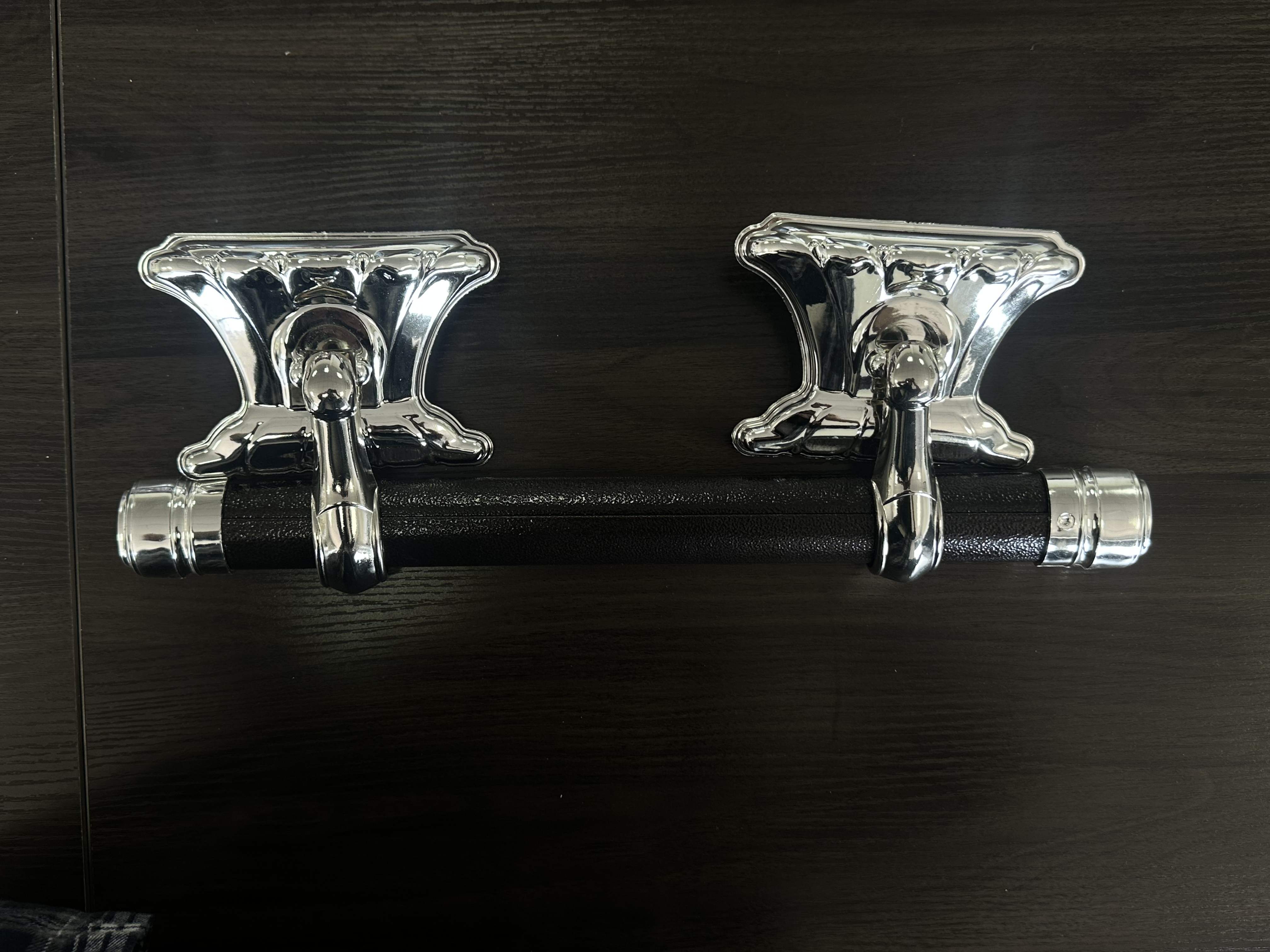 Chrome Plated Swing Bar Handle TX-S02 Non‑Slip Grip For Casket Funeral Hardware