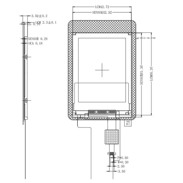 2.4 Inch PCAP TFT LCD Display Sunlight Readable, 15 Pin SPI 2.4 Inch All Viewing Angle TFT LCD With CTP