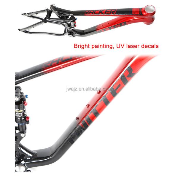 AL7005 Dual Suspension Mountain Bike Frame 120mm Travel for 17 19 Inch Downhill Bikes