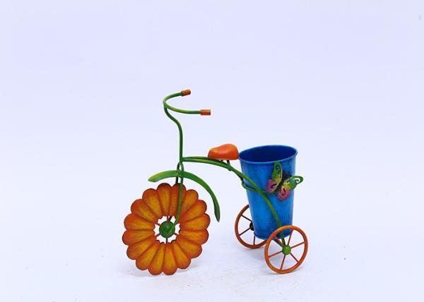 Decoração simples do vaso de flores da decoração do jardim do vaso de flores da bicicleta do metal