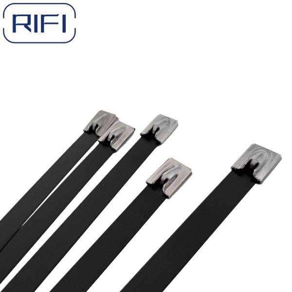 Stainless Steel 304,316 All Epoxy Coated Stainless Steel Ball Lock Type Cable Tie