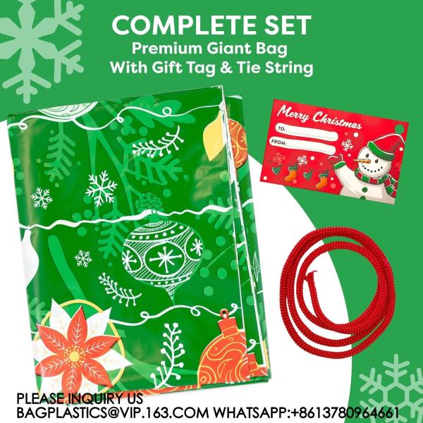 Large Christmas Gift Bags Xmas Presents 36”X44”Jumbo Extra Large Christmas Gift Bags Wrapping - Giant Gift