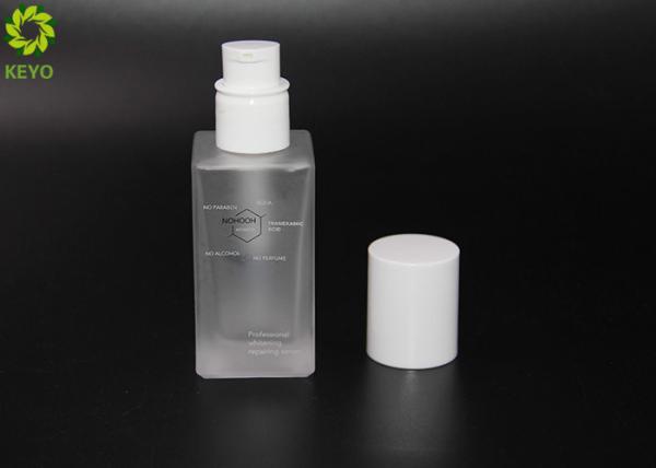 Skin Care Moisturizer Glass Bottle , 30ml Empty Frosted Glass Pump Bottles