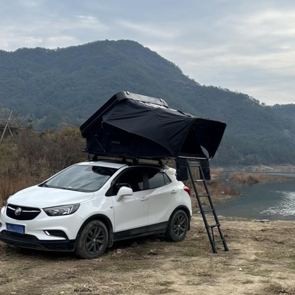 4 Person ABS Hard Shell Roof Top Tent with Waterproof >3000 mm and 280G Polyester Cloth for Outdoor Camping