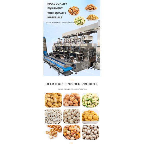 Auto Peanut Coating Processing Machine XT Machine CE Certified Industrial Nuts Coating Unit PLC System 500-1000kg/h