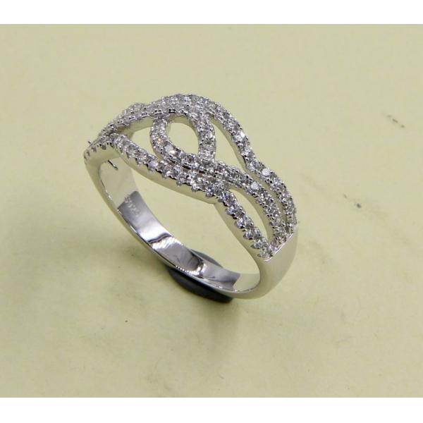 Сердечный лист CZ AAA Складируемое кольцо 925 Стерлинговое серебро CZ Кольца груша / овальный / круглый / шевроневый / Сердечный рез CZ Кольцо из драгоценного камня