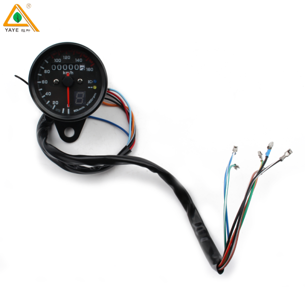 Hot Selling RTS Universal Motorcycle Dual Odometer Speedometer Gear Digital Display with LED Indicator