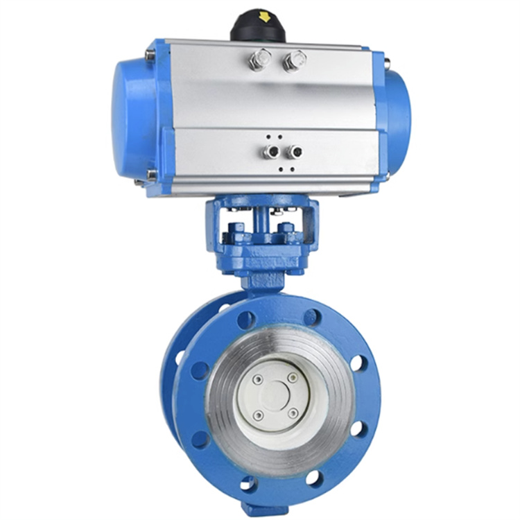 High Temperature Resistant Flange Pneumatic Triple Eccentric Metal Seal Butterfly Valve for Boiler Steam Industrial Pipeline