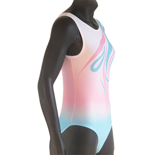 Трико гимнастики моды цвета Омбре ткани Лыкра крутых безрукавные