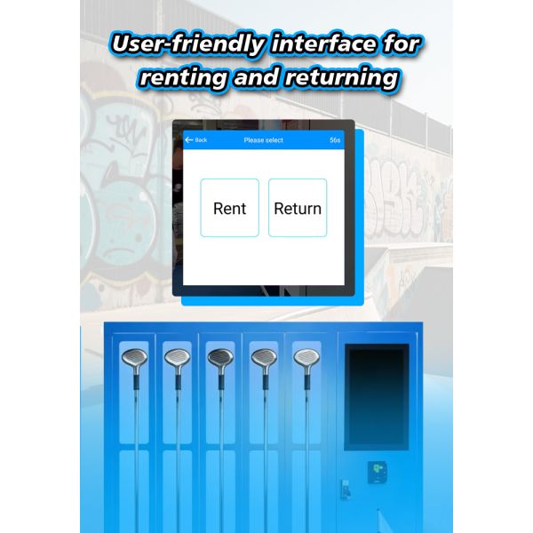 Golf Club Rental Locker Vending Machine With Card Reader Suitable for Golf Courses, Resorts