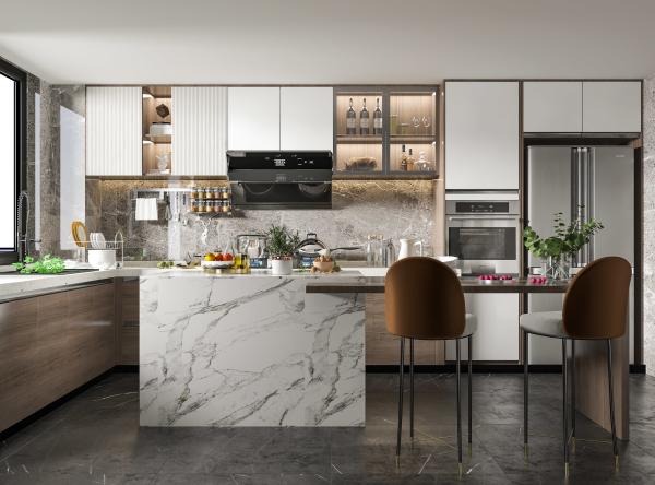 Kitchen Furniture Full Lacquer Kitchen Cabinets  for Apartments