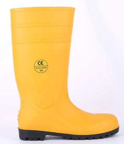 Waterproof Safety Rubber Boots Steel Toe Rain Boots Mens Puncture Resistant