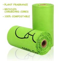 Sacos compostáveis ​​biodegradáveis ​​sem alça Sacos de plástico verde PBAT para cocô para animais de estimação