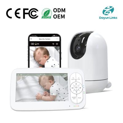 Video And Temperature Sensor Wireless Video Babyphone Baby Monitor With Additional Features Sound-activated LED Lights