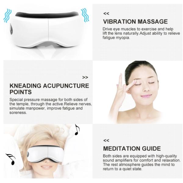 World best selling products eye care massager with music and heat compression glasses massage