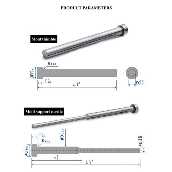 Изготовленный на заказ стержень выталкивателя цилиндра кольца компонентов SKD61 прессформы металла термической обработки испарения вакуума Японии