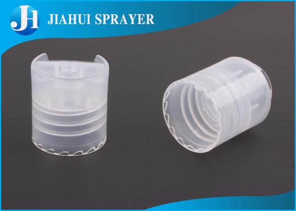 Transparent Round  Push Pull Plastic Flip Caps Customized For Cosmetic Products